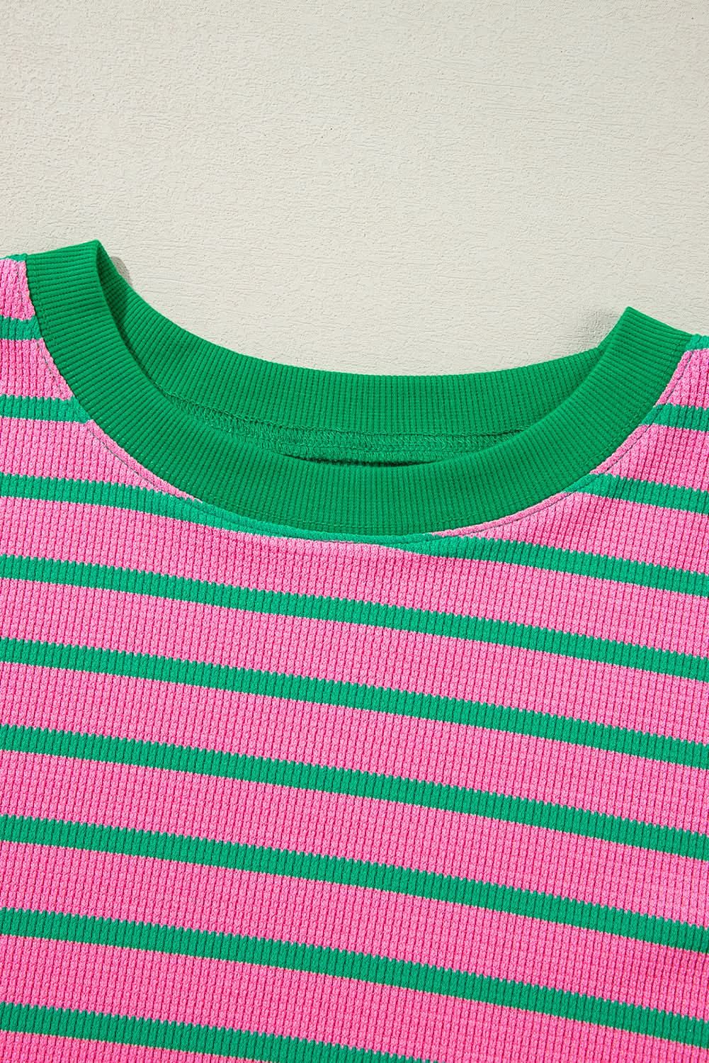Cozy pink stripe plus size sweatshirt - Love Salve